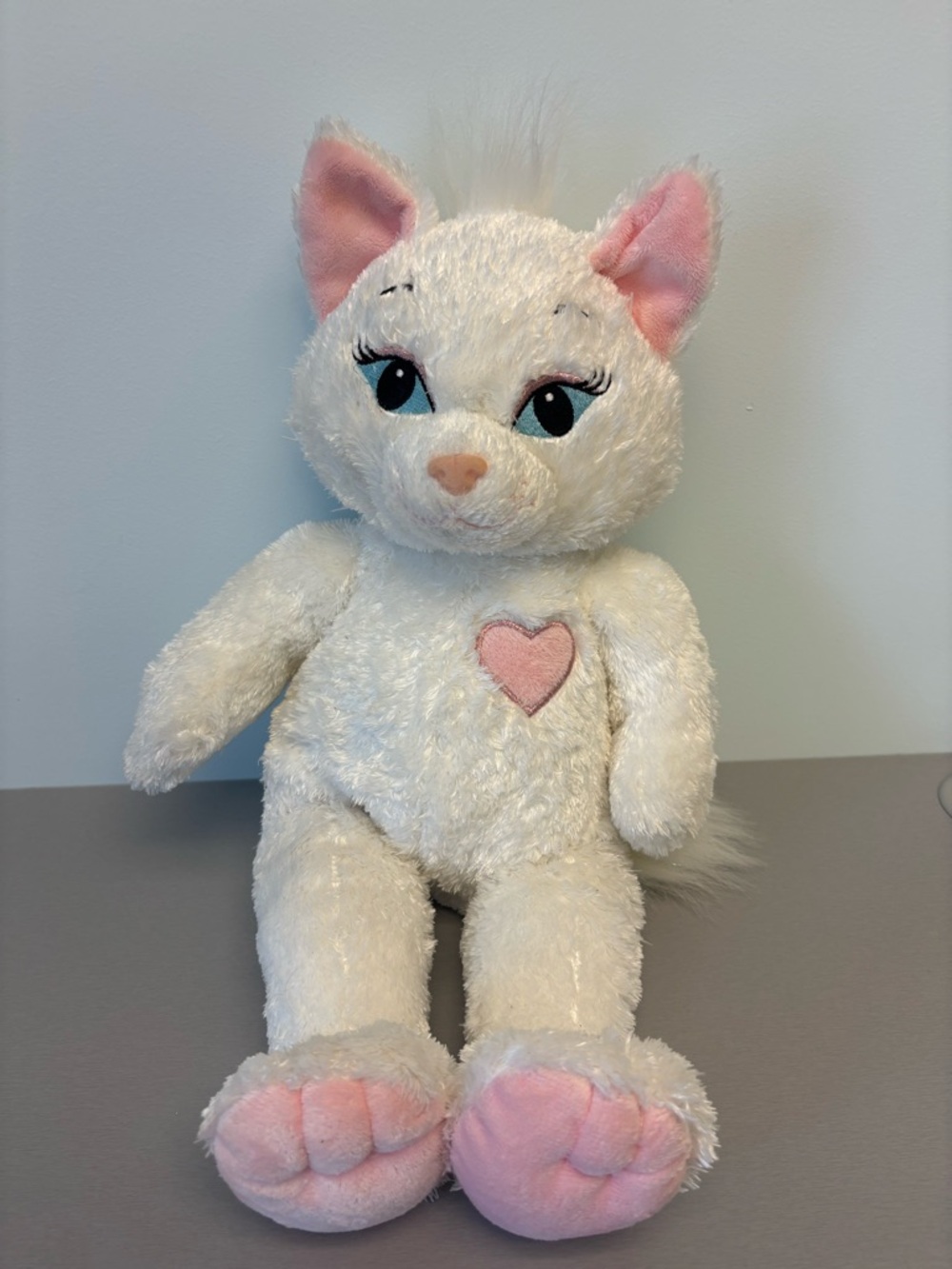 Marie Aristocats Build A Bear Plush - 19" - Pink Heart BAB